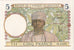 Geldschein, French West Africa, 5 Francs, 1939, 1939-04-27, UNZ