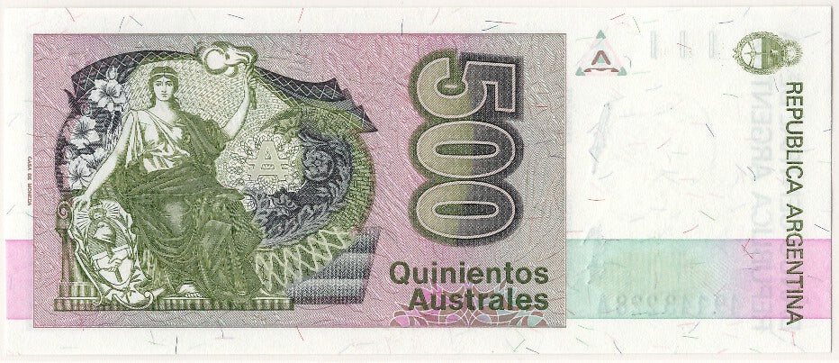 Banknot, Argentina, 500 Australes, UNC(65-70)