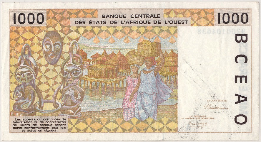 Stati dell'Africa occidentale, 1000 Francs, 1992, SPL-