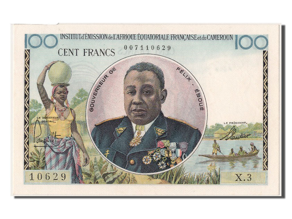 French Equatorial Africa, 100 Francs, UNC(65-70), X.3 10629