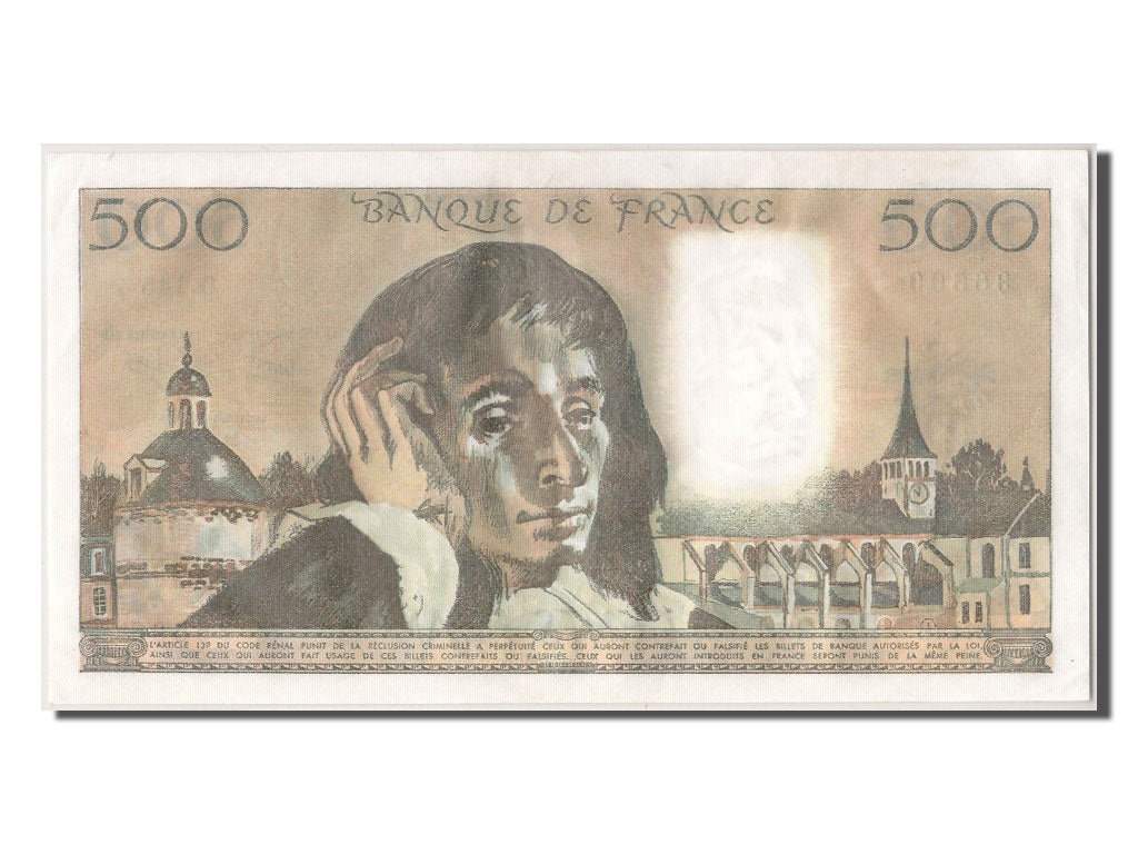 Banknote, France, 500 Francs, 500 F 1968-1993 ''Pascal'', 1981, 1981-07-02
