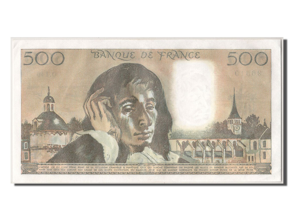 Banknote, France, 500 Francs, 500 F 1968-1993 ''Pascal'', 1981, 1981-07-02