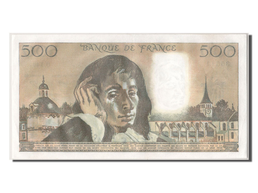 Banknote, France, 500 Francs, 500 F 1968-1993 ''Pascal'', 1981, 1981-07-02