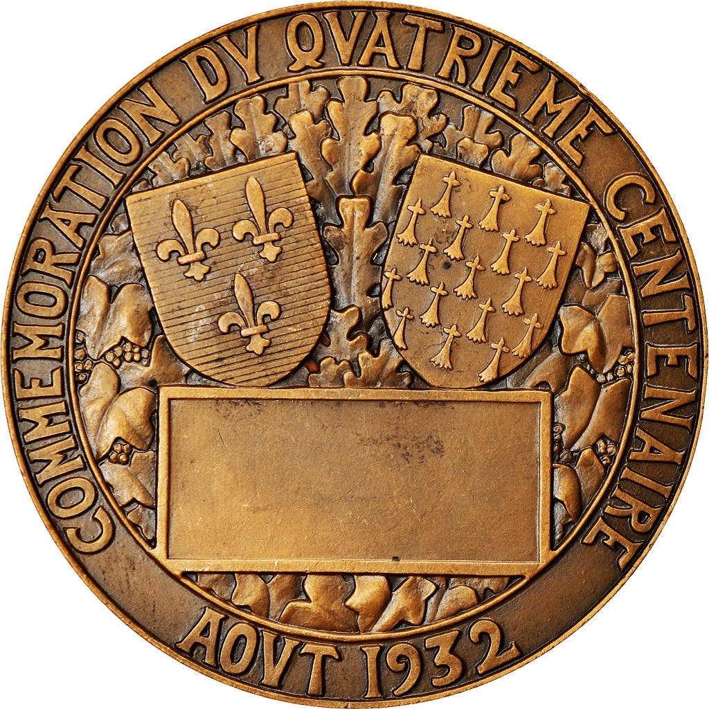 Francia, medalla, Union de la Bretagne à la France, Quatrième Centenaire