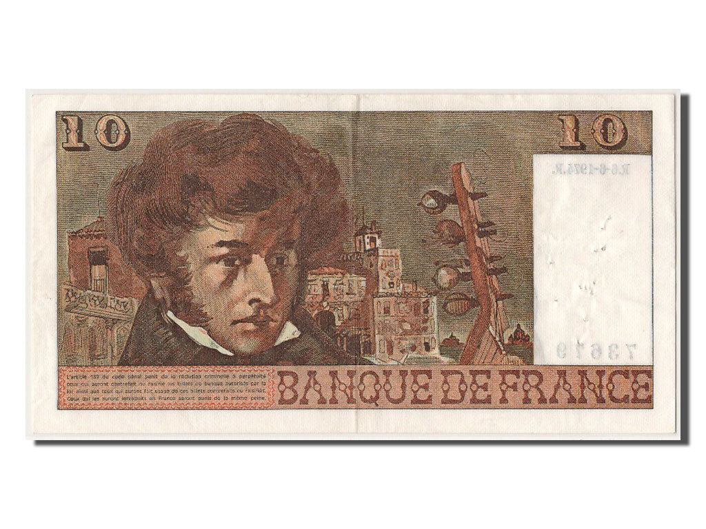 Biljet, Frankrijk, 10 Francs, 10 F 1972-1978 ''Berlioz'', 1974, 1974-06-06, TTB