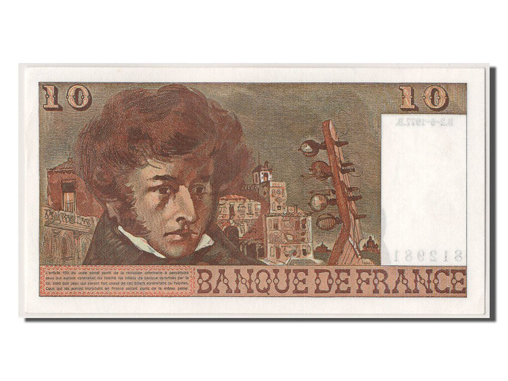 Banknote, France, 10 Francs, 10 F 1972-1978 ''Berlioz'', 1977, 1977-06-02