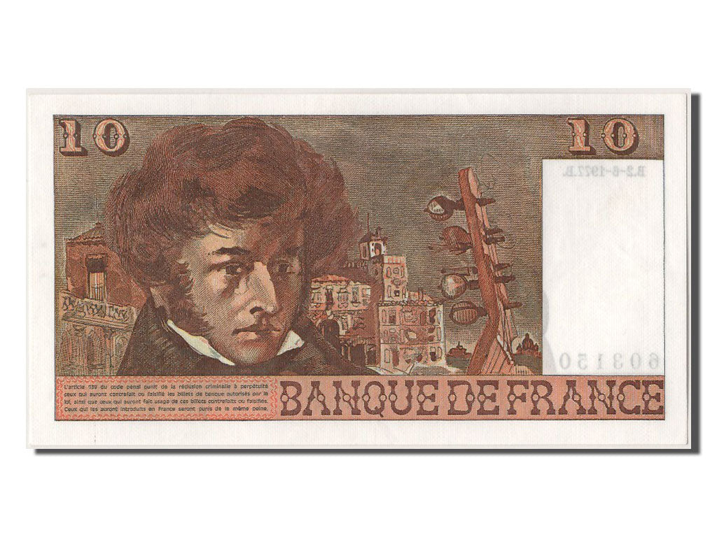 Banknot, Francja, 10 Francs, Berlioz, 1977, 1977-06-02, UNC(63), Fayette:63.22