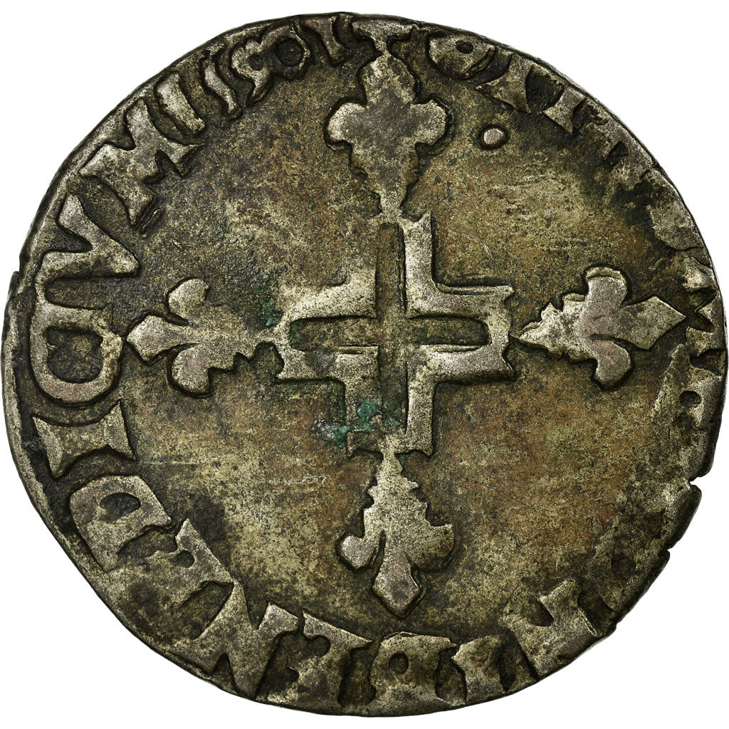 Coin, France, Double Sol Parisis, 1590, Narbonne, VF(20-25), Billon