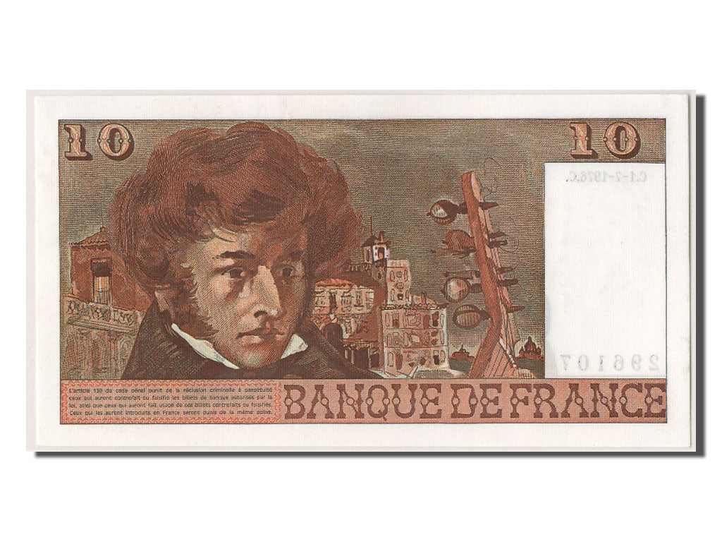 Banknote, France, 10 Francs, 10 F 1972-1978 ''Berlioz'', 1976, 1976-07-01