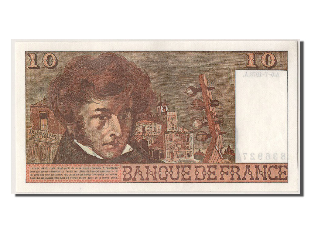 France, 10 Francs, 10 F 1972-1978 ''Berlioz'', 1978, KM #150c, 1978-07-06,...