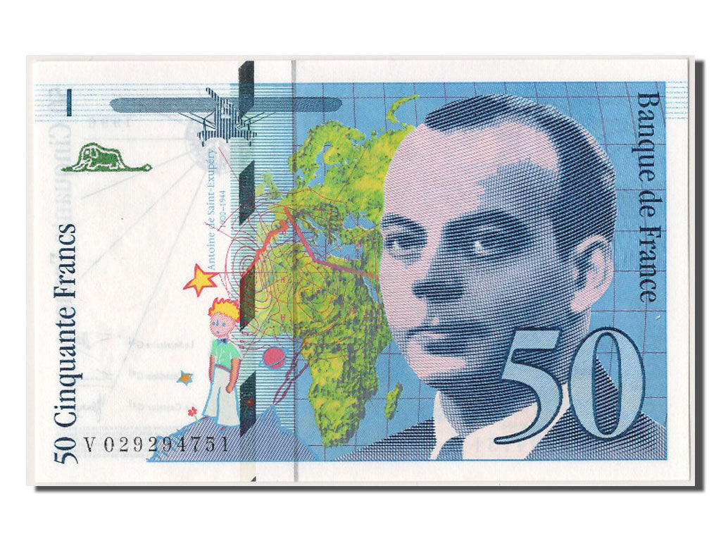 Biljet, Frankrijk, 50 Francs, 50 F 1992-1999 ''St Exupéry'', 1996, NIEUW