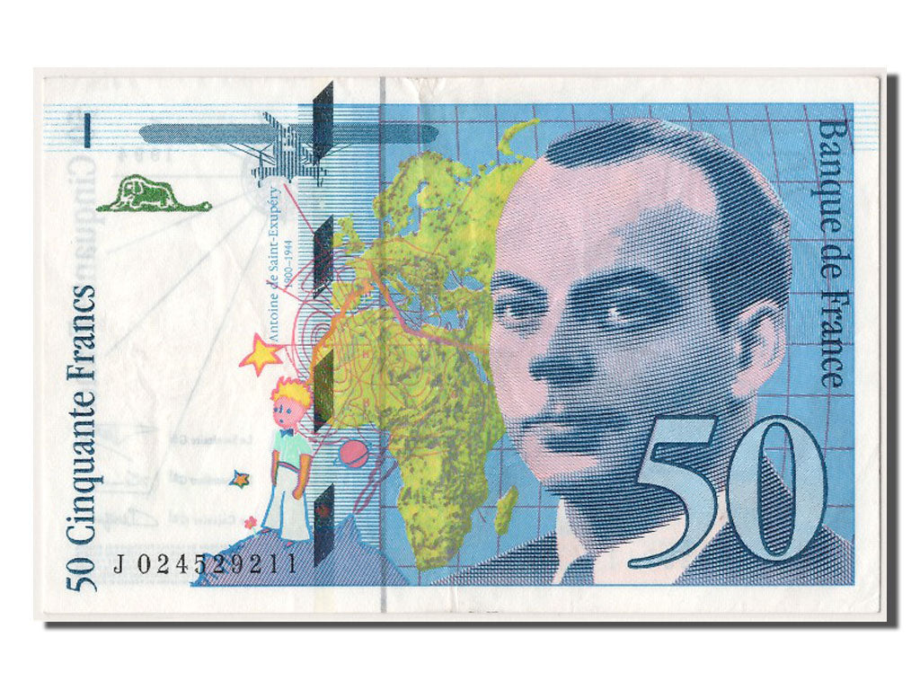 France, 50 Francs, 50 F 1992-1999 ''St Exupéry'', 1994, KM #157Aa, UNC(60-62), J