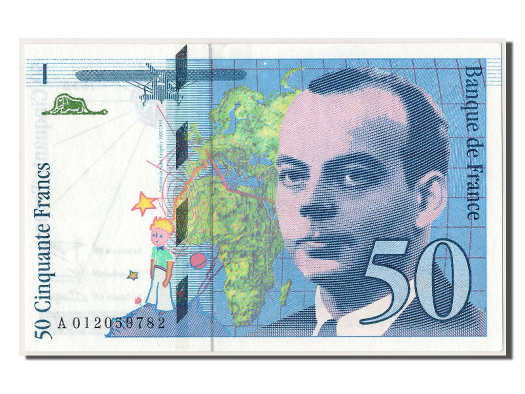 France, 50 Francs, 50 F 1992-1999 ''St Exupéry'', 1993, KM #157b, UNC(60-62), A.