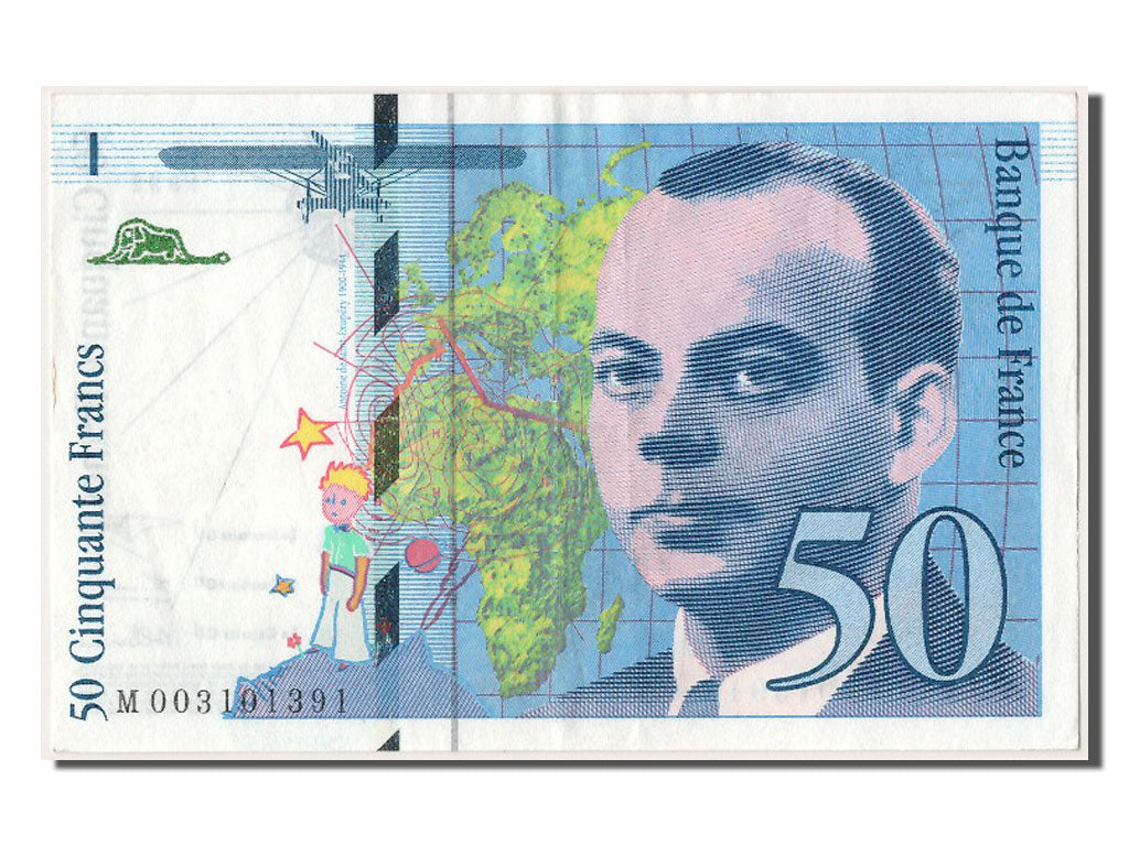 Francia, 50 Francs, 50 F 1992-1999 ''St Exupéry'', 1992, KM:157a, SPL-, Faye...