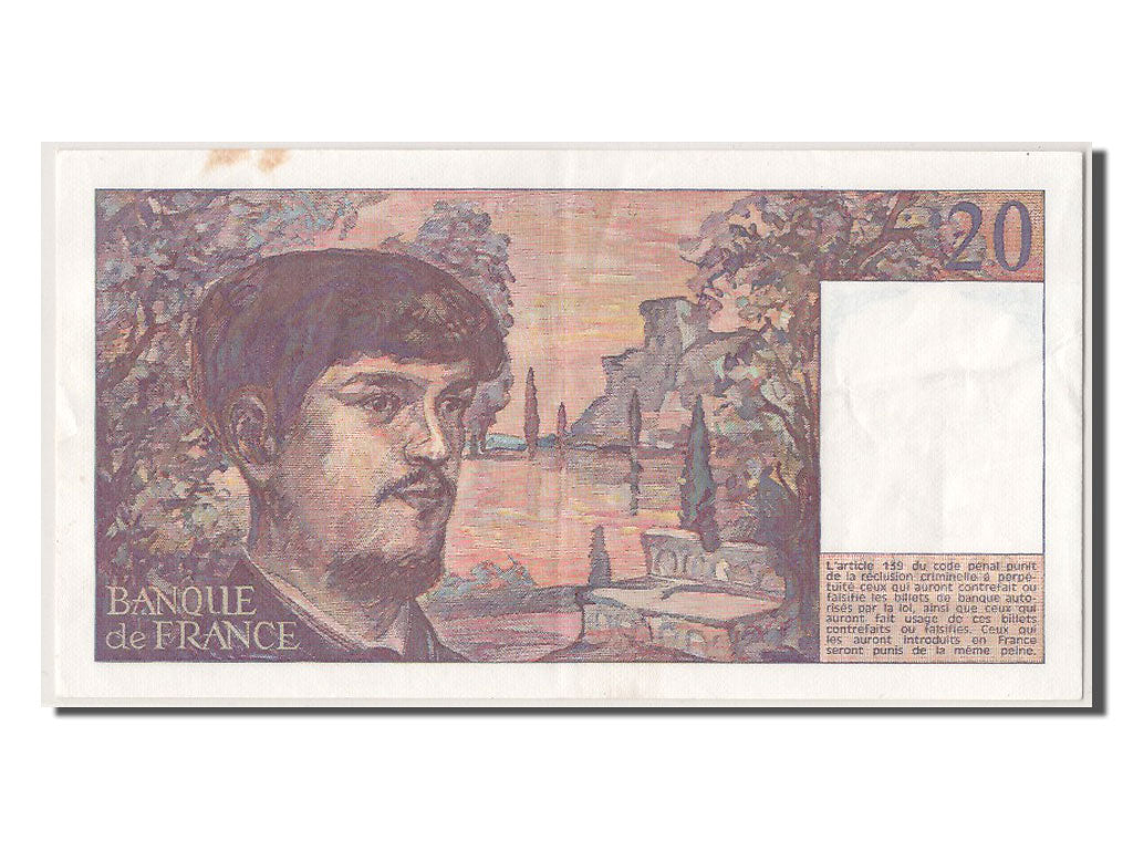 Geldschein, Frankreich, 20 Francs, 20 F 1980-1997 ''Debussy'', 1980, VZ