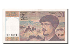 France, 20 Francs, 20 F 1980-1997 ''Debussy'', 1988, KM #151c, AU(55-58), U.023.