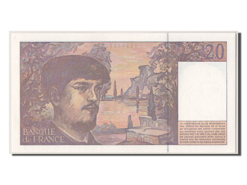France, 20 Francs, 20 F 1980-1997 ''Debussy'', 1997, KM #151i, UNC(65-70),...