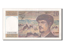 France, 20 Francs, 20 F 1980-1997 ''Debussy'', 1987, KM #151b, AU(55-58), Q.020.