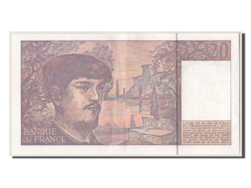 Francia, 20 Francs, 20 F 1980-1997 ''Debussy'', 1990, KM:151d, SPL, Fayette:6...
