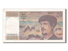 France, 20 Francs, 20 F 1980-1997 ''Debussy'', 1986, KM #151a, AU(50-53), Y.017.