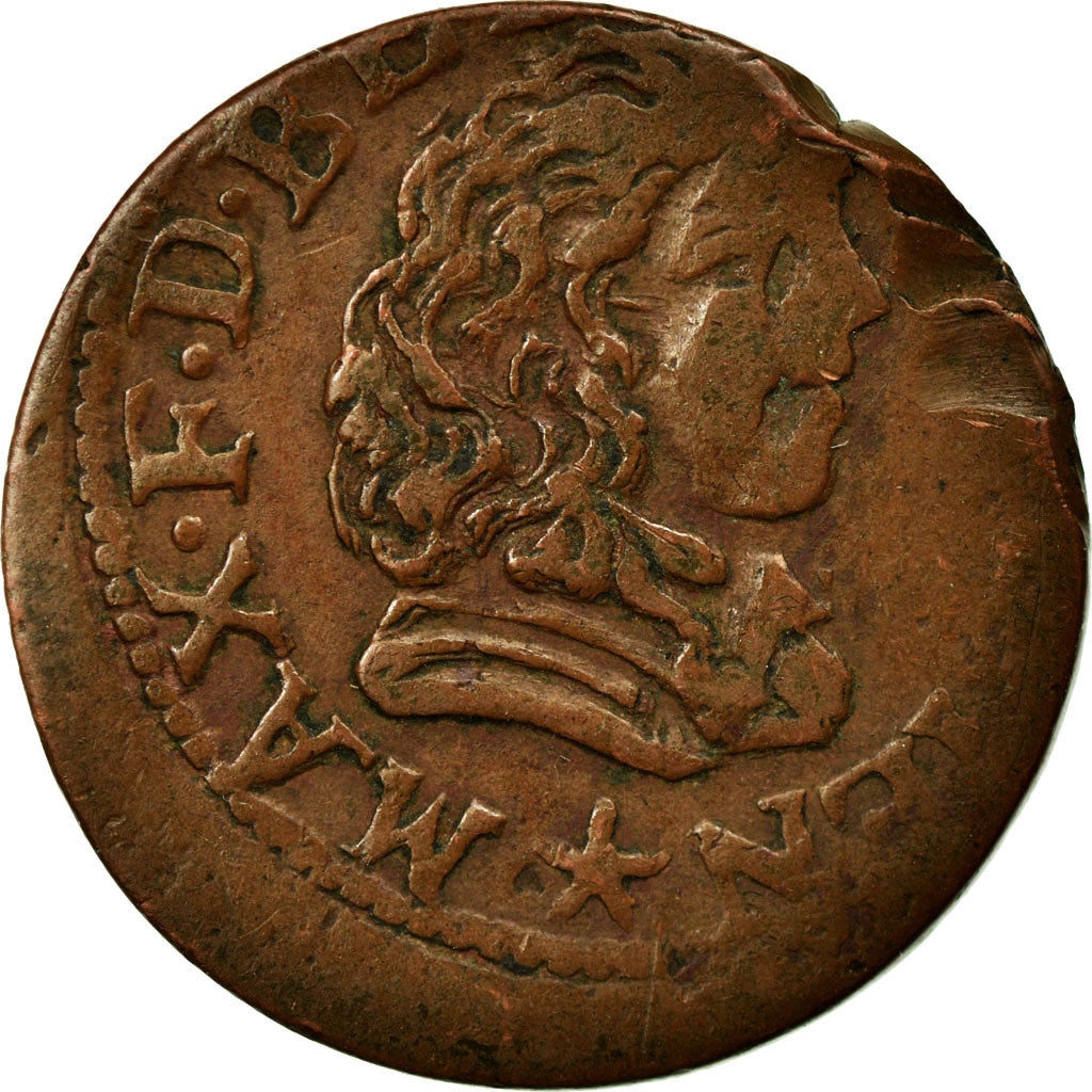 Moneda, ESTADOS FRANCESES, BOISBELLE & HENRICHEMONT, Double Tournois, 1642