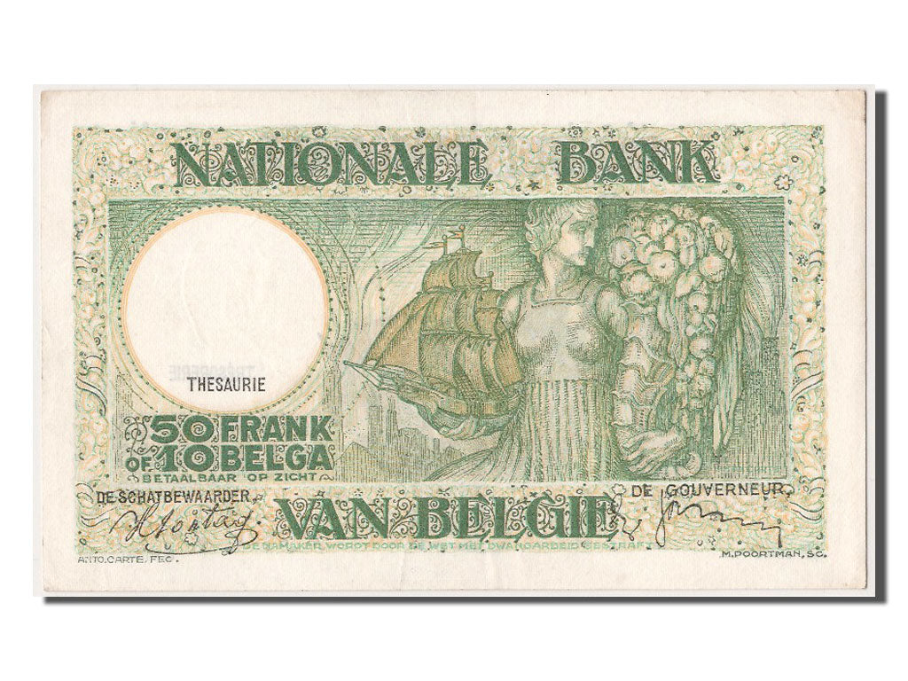 Banknote, Belgium, 50 Francs-10 Belgas, 1938, 1938-07-08, UNC(60-62)