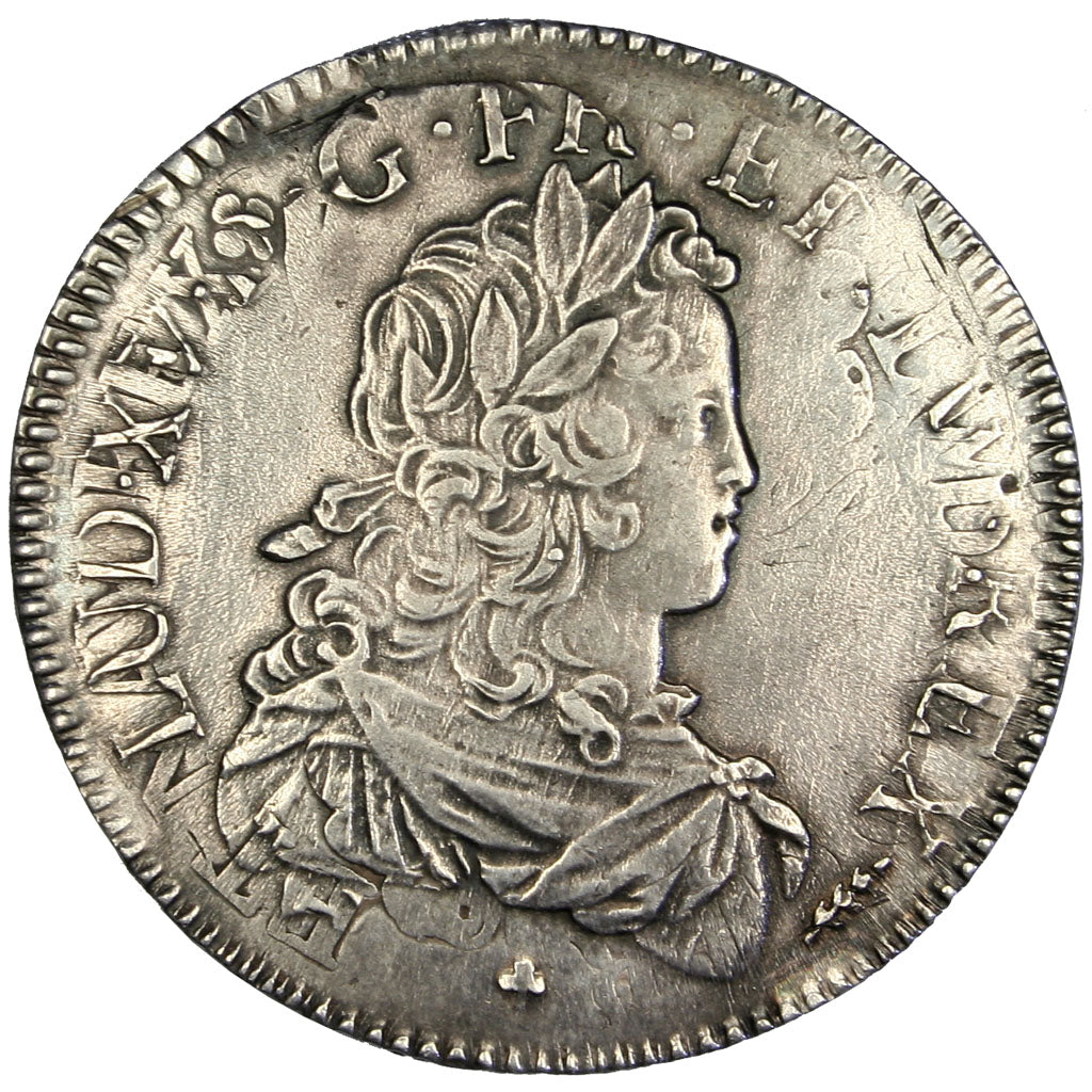 FRANCE, Écu de France, ECU, 1721, Amiens, KM #459.22, EF(40-45), Silver, Gadoury