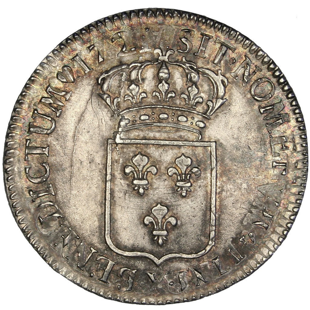FRANCE, Écu de France, ECU, 1721, Amiens, KM #459.22, EF(40-45), Silver, Gadoury