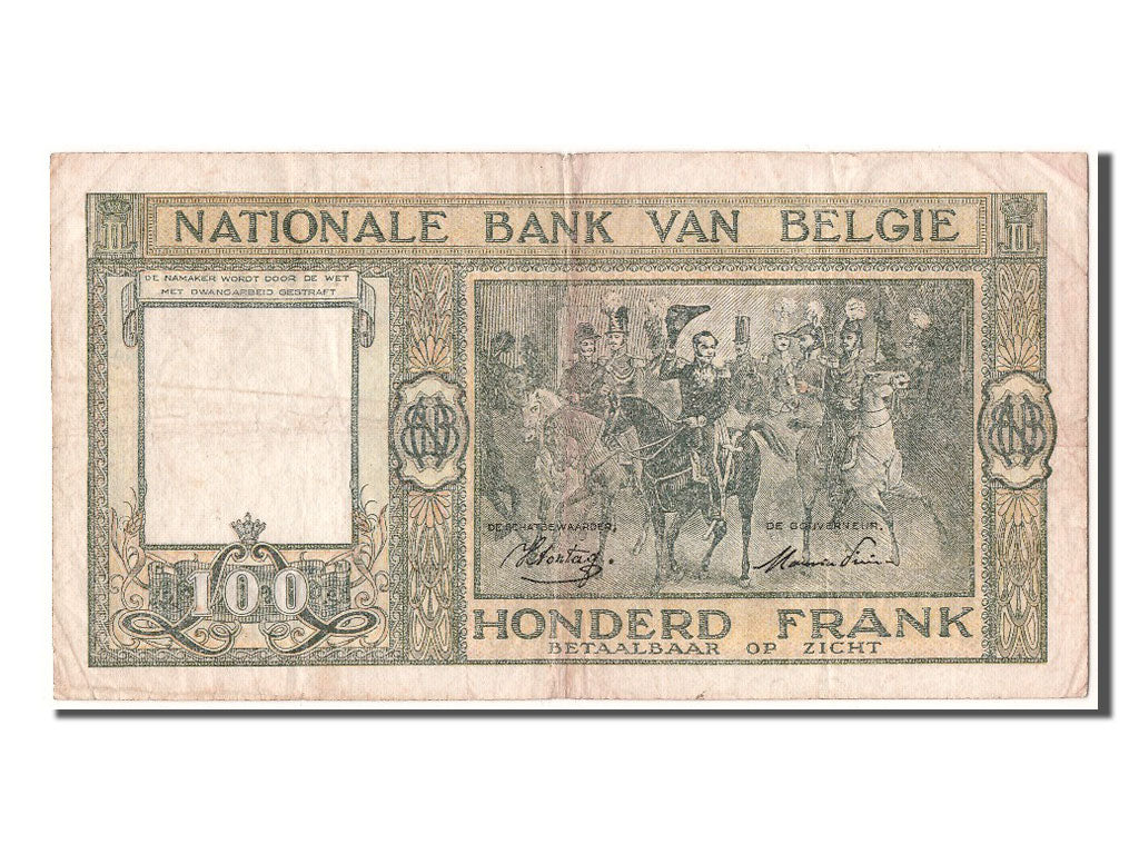 Banknote, Belgium, 100 Francs, 1946, 1946-02-05, EF(40-45)