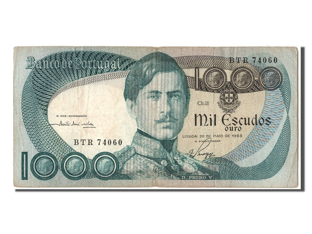 Banconote, Portogallo, 1000 Escudos, 1968, 1968-05-28, MB