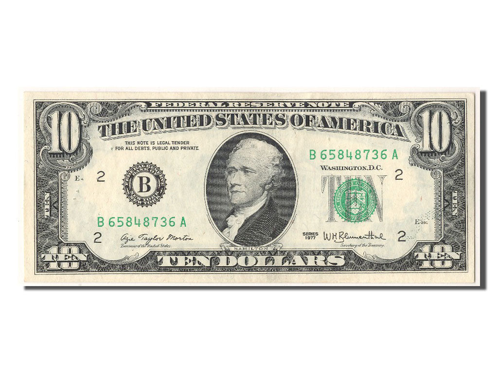United States, Ten Dollars, 1977, KM #2235, UNC(63), B 65848736 A