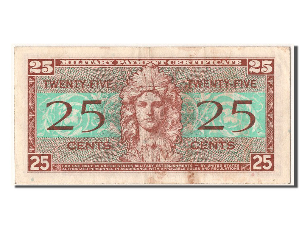 Billet, États-Unis, 25 Cents, TTB+