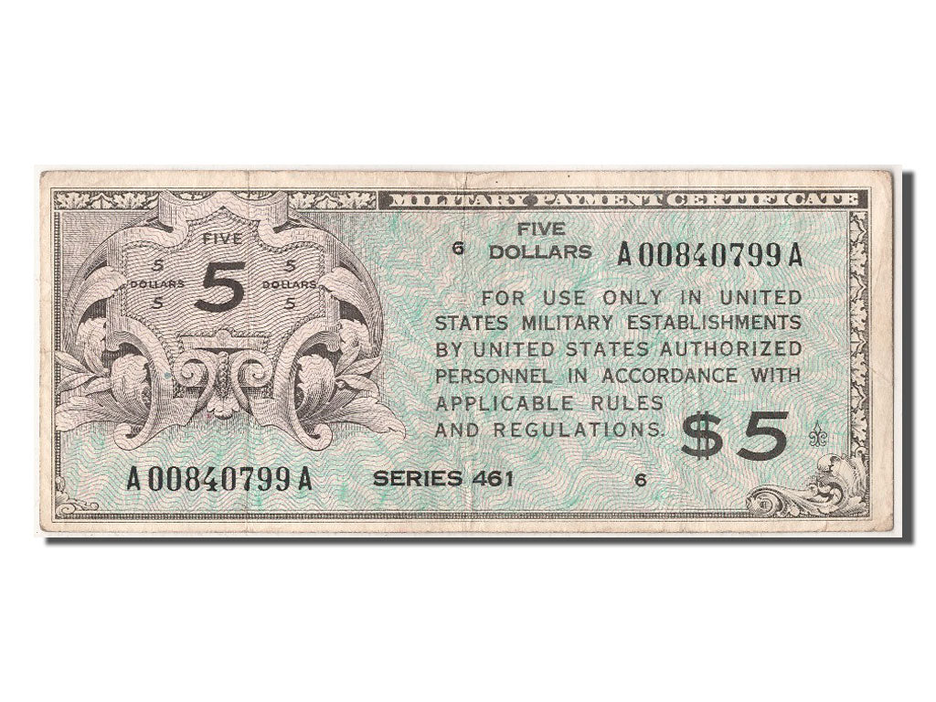 United States, 5 Dollars, KM #M6a, EF(40-45), A 00840799 A