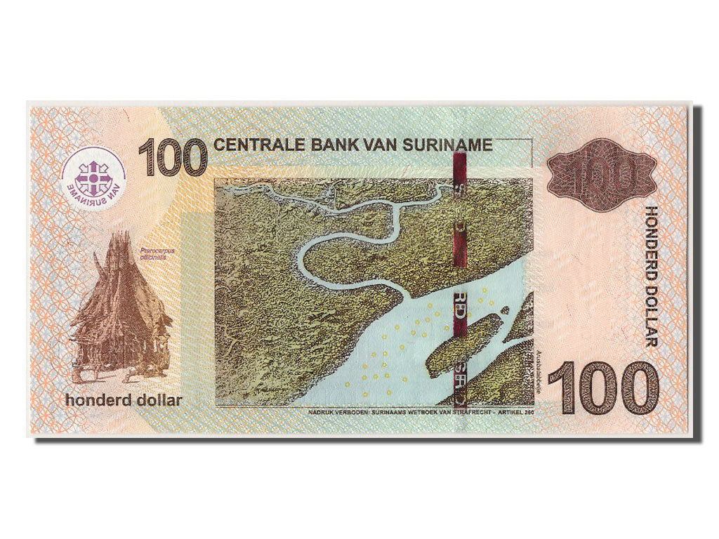 Surinam, 100 Dollars, 2010, 2010-09-01, UNC(63), GU2033842