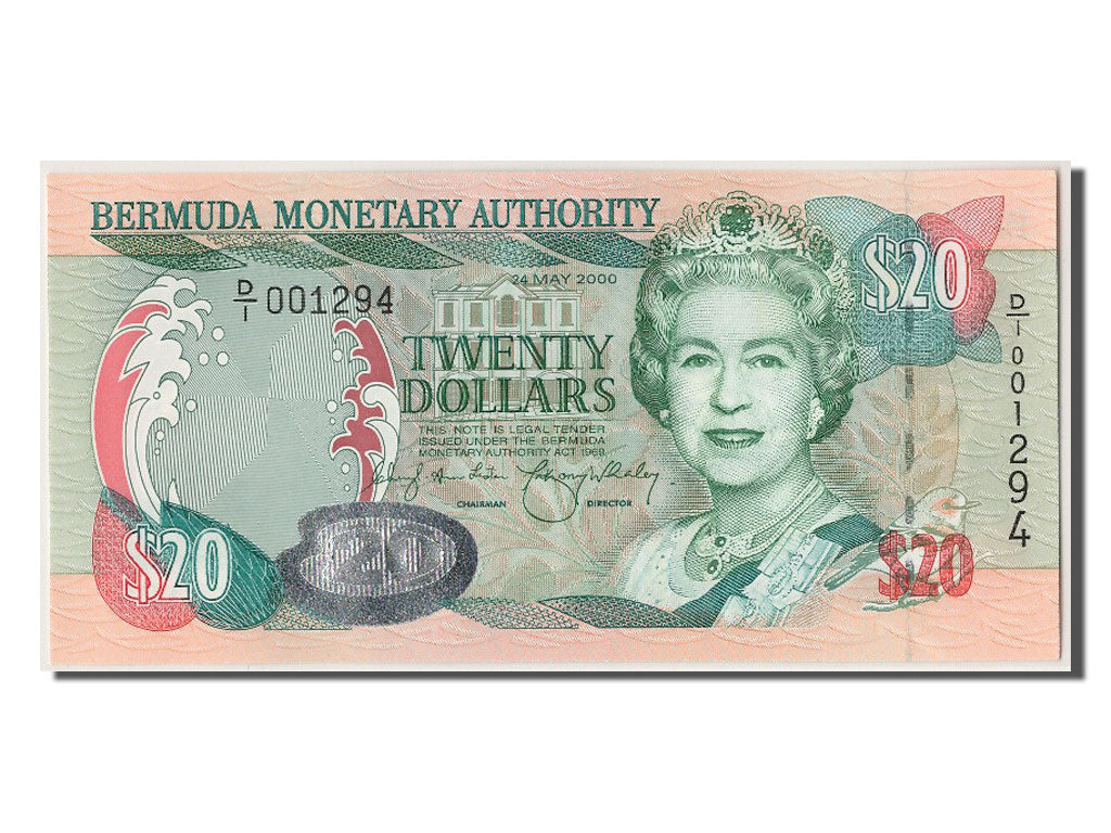 Billete, 20 Dollars, 2000, Bermudas, 2000-05-24, SC