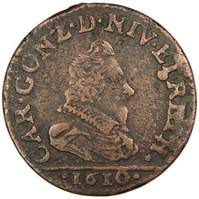 FRANCE, Liard, 1610, Charleville, EF(40-45), Copper, C2G #284, 3.85