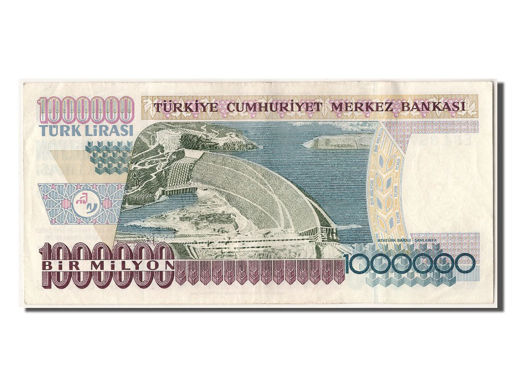 Banknote, Turkey, 1,000,000 Lira, AU(55-58)