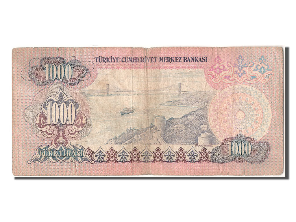 Biljet, Turkije, 1000 Lira, TB