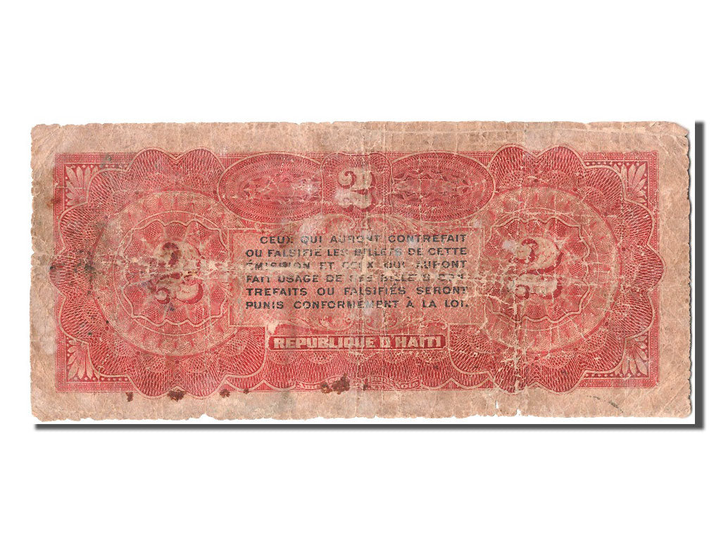 Haiti, 2 Gourdes, 1904, 1904-02-27, F(12-15), 87267