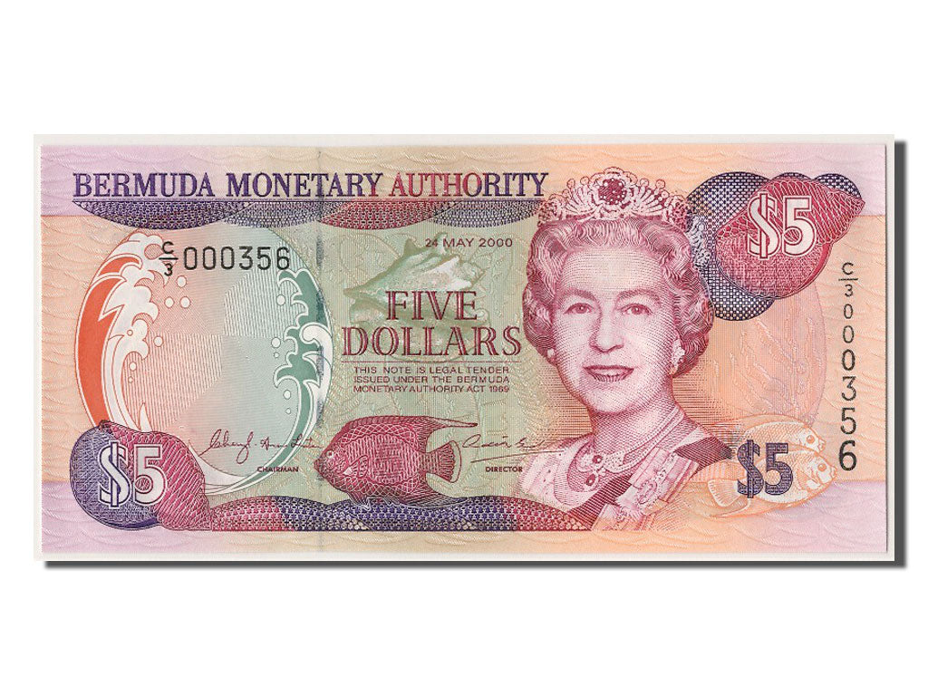 Bermuda, 5 Dollars, 2000, 2000-05-24, UNC(65-70), C/3 000356