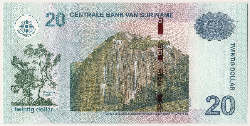 Surinam, 20 Dollars, 2010, 2010-09-01, UNC(63), GJ4744349