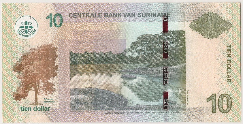 Surinam, 10 Dollars, 2010, 2010-09-01, UNC(63), GE1866379