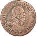 FRANCE, Liard, 1614, Raucourt, F(12-15), Copper, C2G #308, 3.64