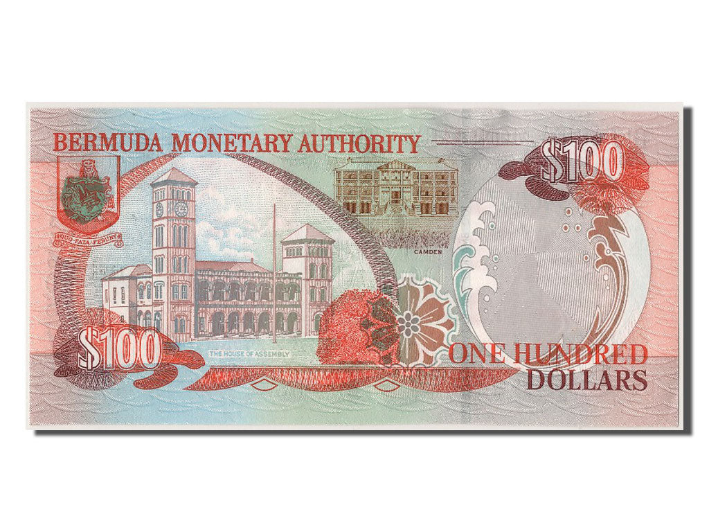 Bermuda, 100 Dollars, 2000, KM #55a, 2000-05-24, UNC(63), D/1 346057