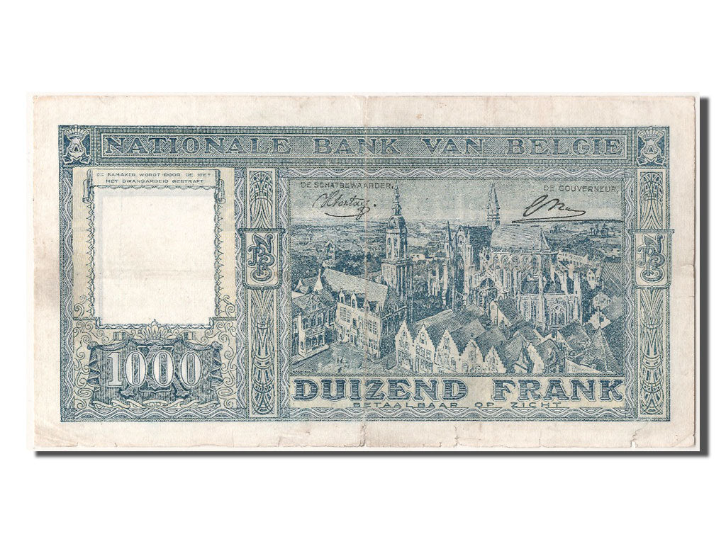 Banknote, Belgium, 1000 Francs, 1944, 1944-10-28, VF(20-25)
