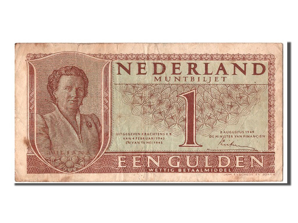 Banknote, Netherlands, 1 Gulden, 1949, 1949-08-08, VF(20-25)