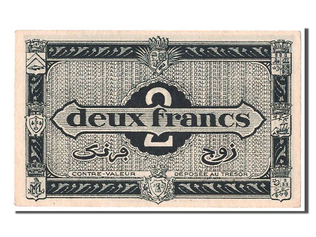 Algeria, 2 Francs, KM #99a, UNC(63), A2 025818