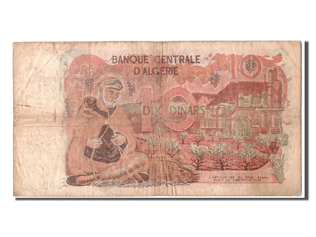 Banknote, Algeria, 10 Dinars, 1970, 1970-11-01, VF(20-25)
