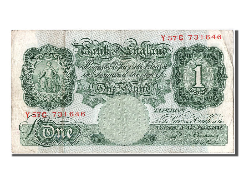 Billete, 1 Pound, Gran Bretaña, BC+