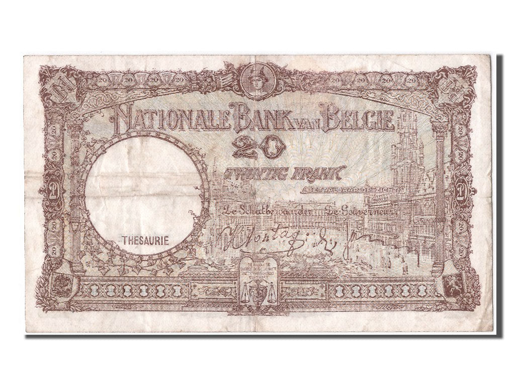 Banknote, Belgium, 20 Francs, 1940, 1940-02-22, VF(30-35)